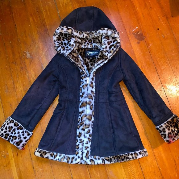 Faux Suede Cheetah Coat 